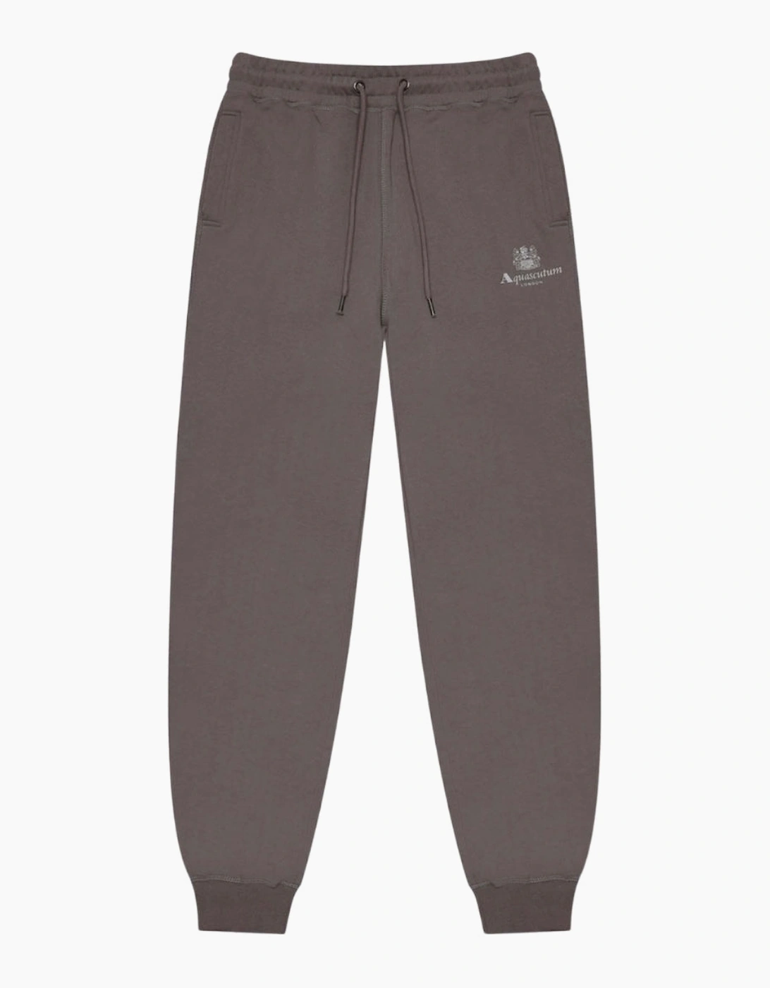 Aquascutum Men's Aquascutum Active Basic Rib Moonrock Grey Trackpant - Brown