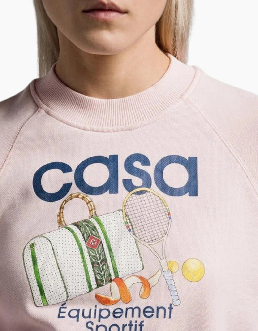 Printed Cropped Equipment Sport Pink Sweatshirts