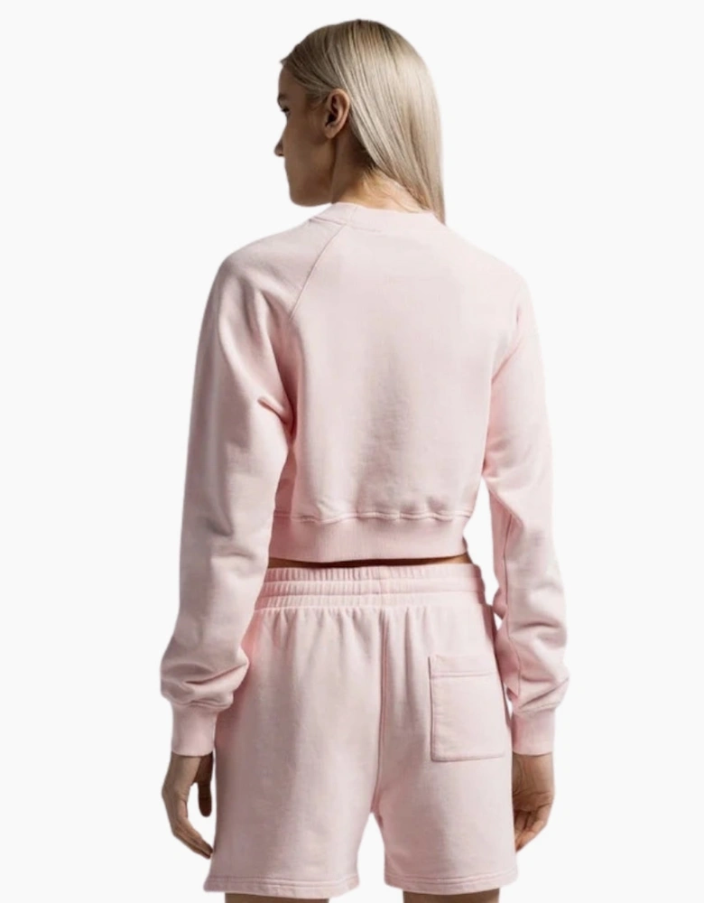 Printed Cropped Equipment Sport Pink Sweatshirts