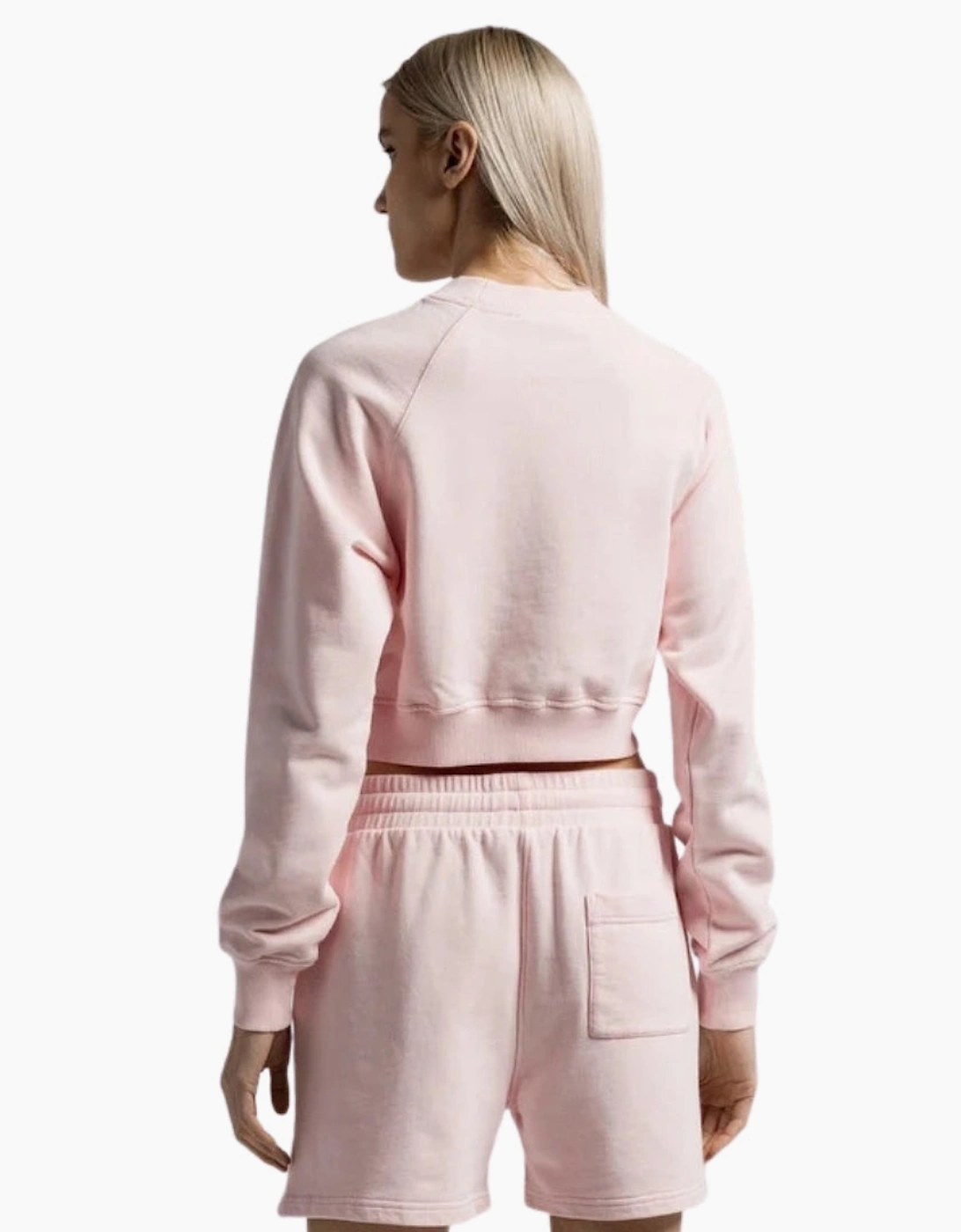 Printed Cropped Equipment Sport Pink Sweatshirts