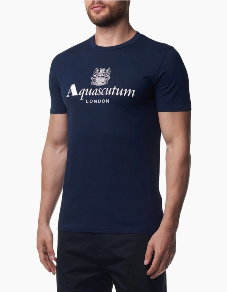 Active Beach Basic Big Logo Navy Blue T-Shirt