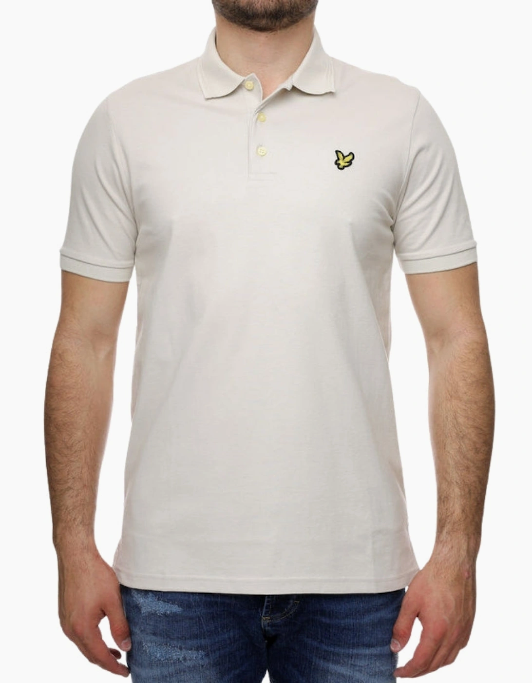 Lyle & Scott Beige Rally Tipped Polo Shirt