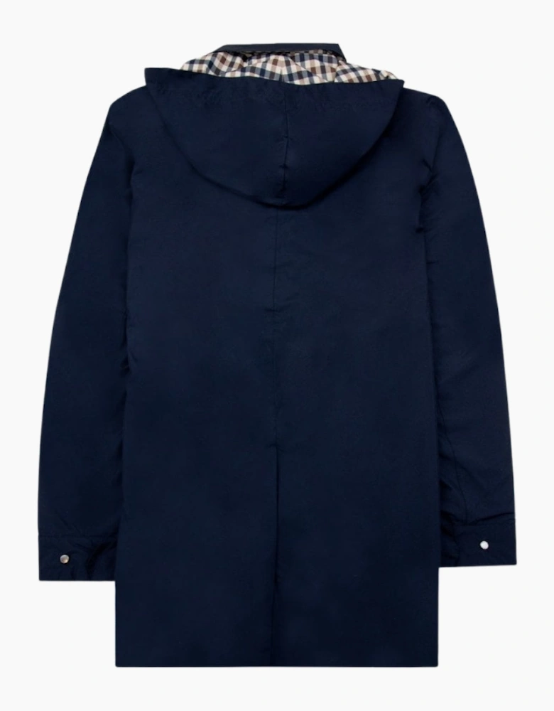 Active Packable Trench Navy Blue Jacket