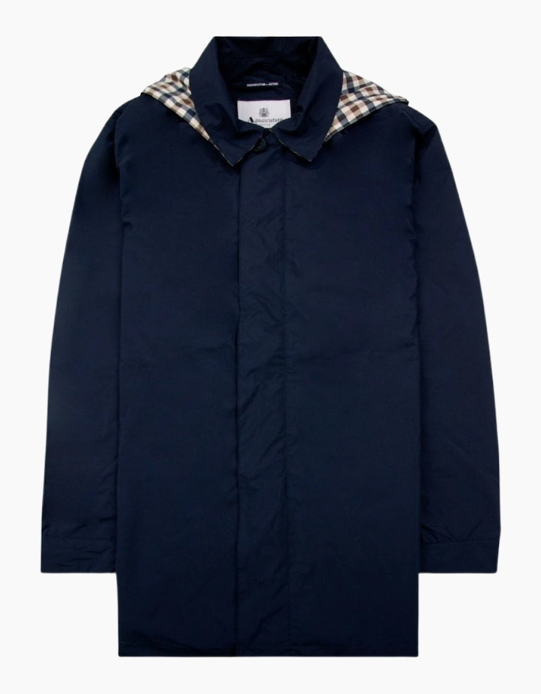Aquascutum Men's Navy Active Packable Trench Blue Jacket - Size: 40/Regular