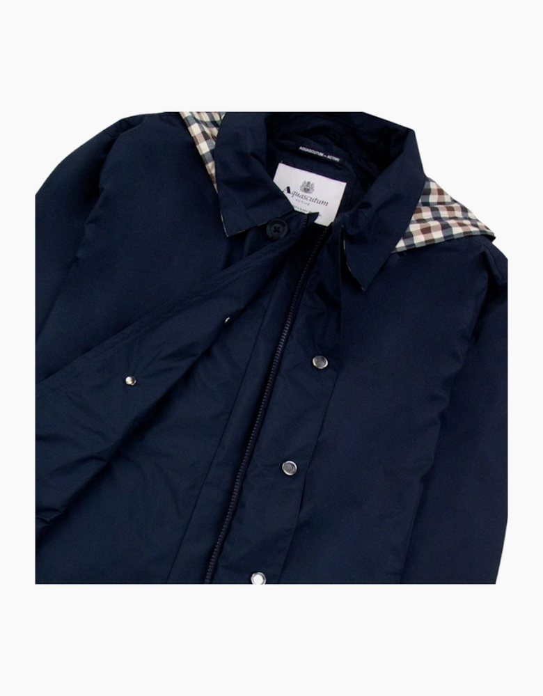 Active Packable Trench Navy Blue Jacket