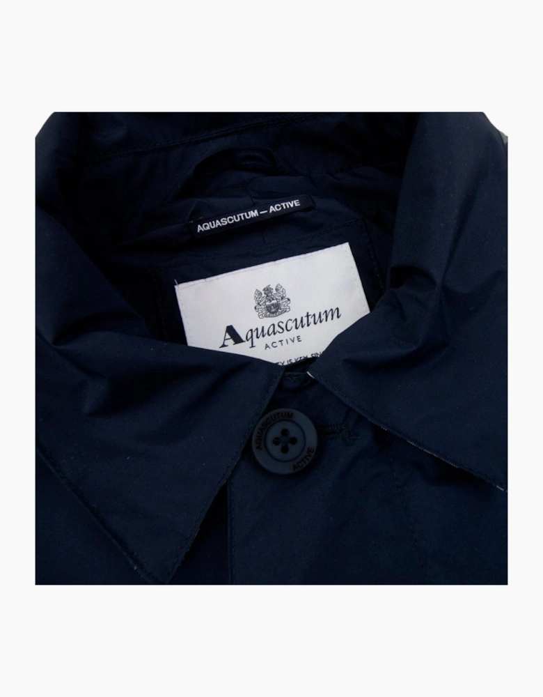 Active Packable Trench Navy Blue Jacket