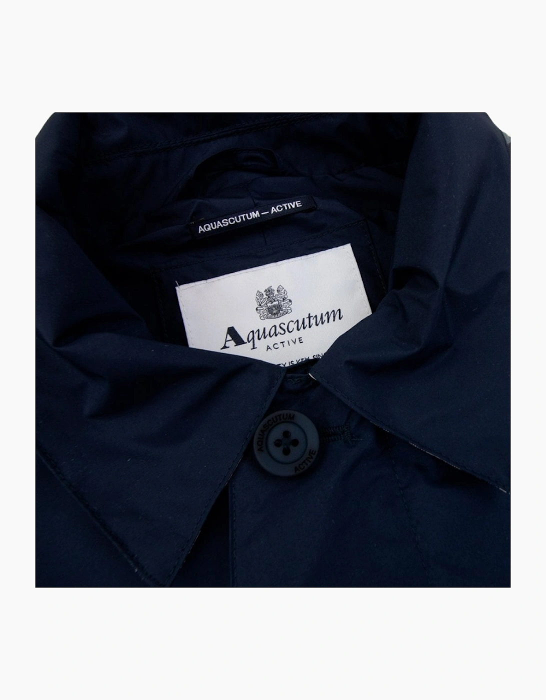 Active Packable Trench Navy Blue Jacket