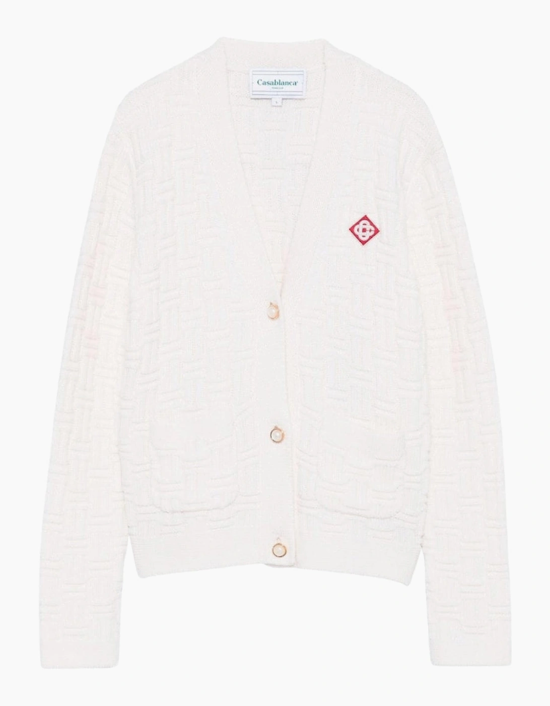 Column Stitch Cardigan White Knitwear, 6 of 5