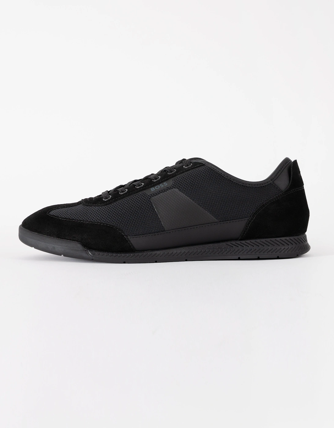 Hugo Boss Men's Black Boss Orange Nitan Mixed Material Trainers With Ridged Outsole - 005 - Size: 10