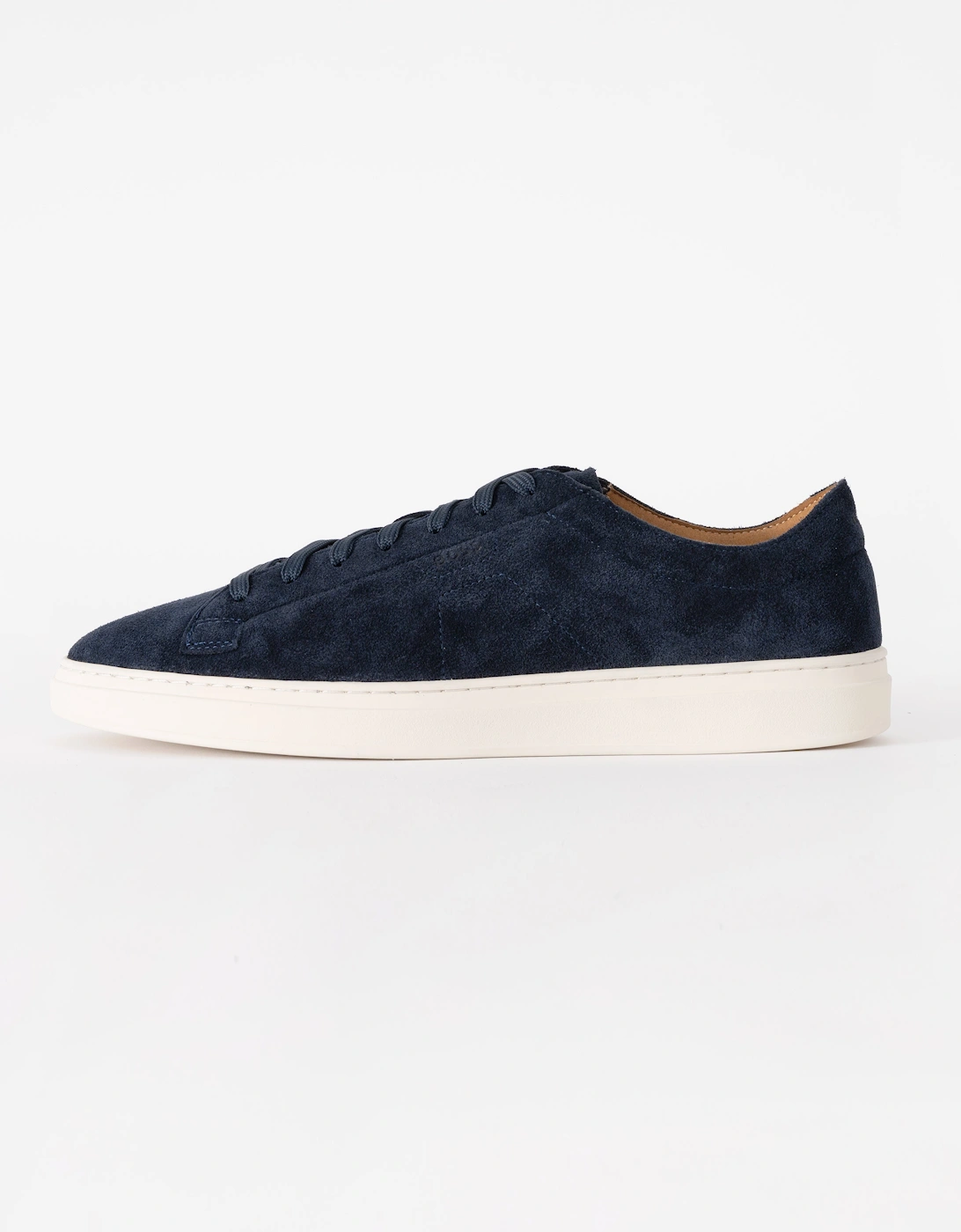 BOSS Orange Kieran Mens Suede Trainers with Embossed Logo - Dark Blue 401