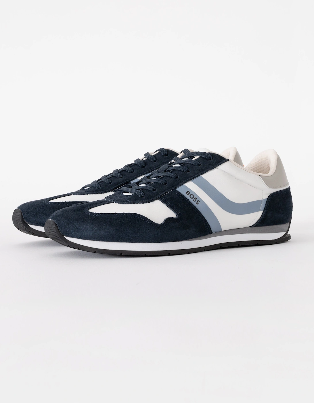 Hugo Boss Men's Open Blue Boss Orange Levon Runn Nymi Trainers - 461 - Size: 8