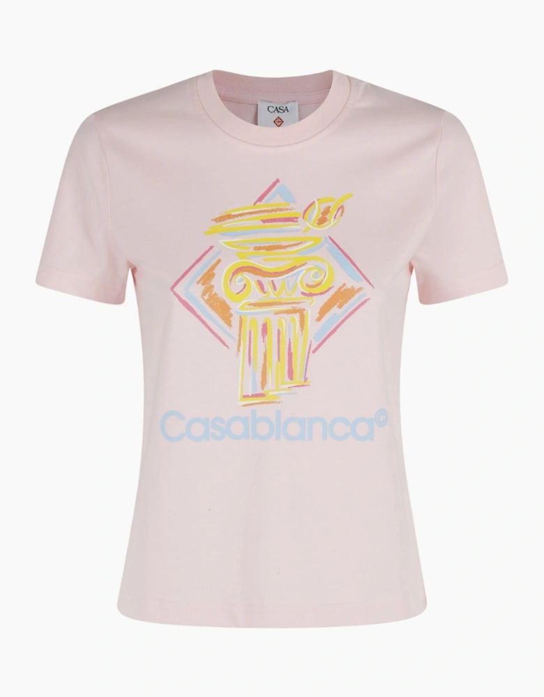 Diamond Column Pink T-Shirts