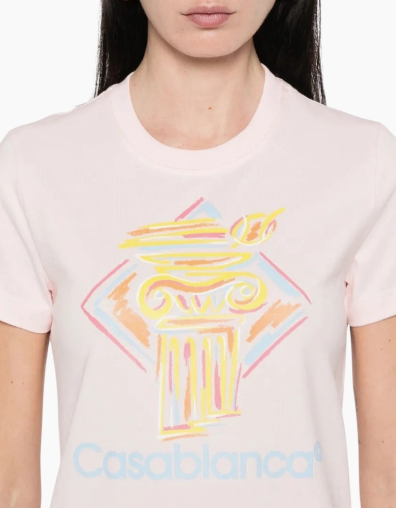 Diamond Column Pink T-Shirts