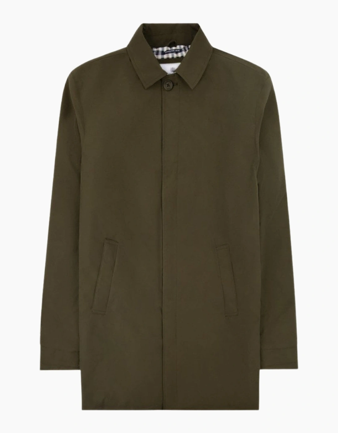 Aquascutum Men's Tan Active Shell Active Mid Trench Army Green Jacket - Size: 38/Regular