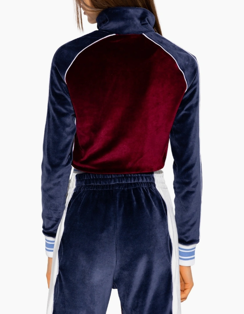 Panelled Track Top Burgundy Jacket