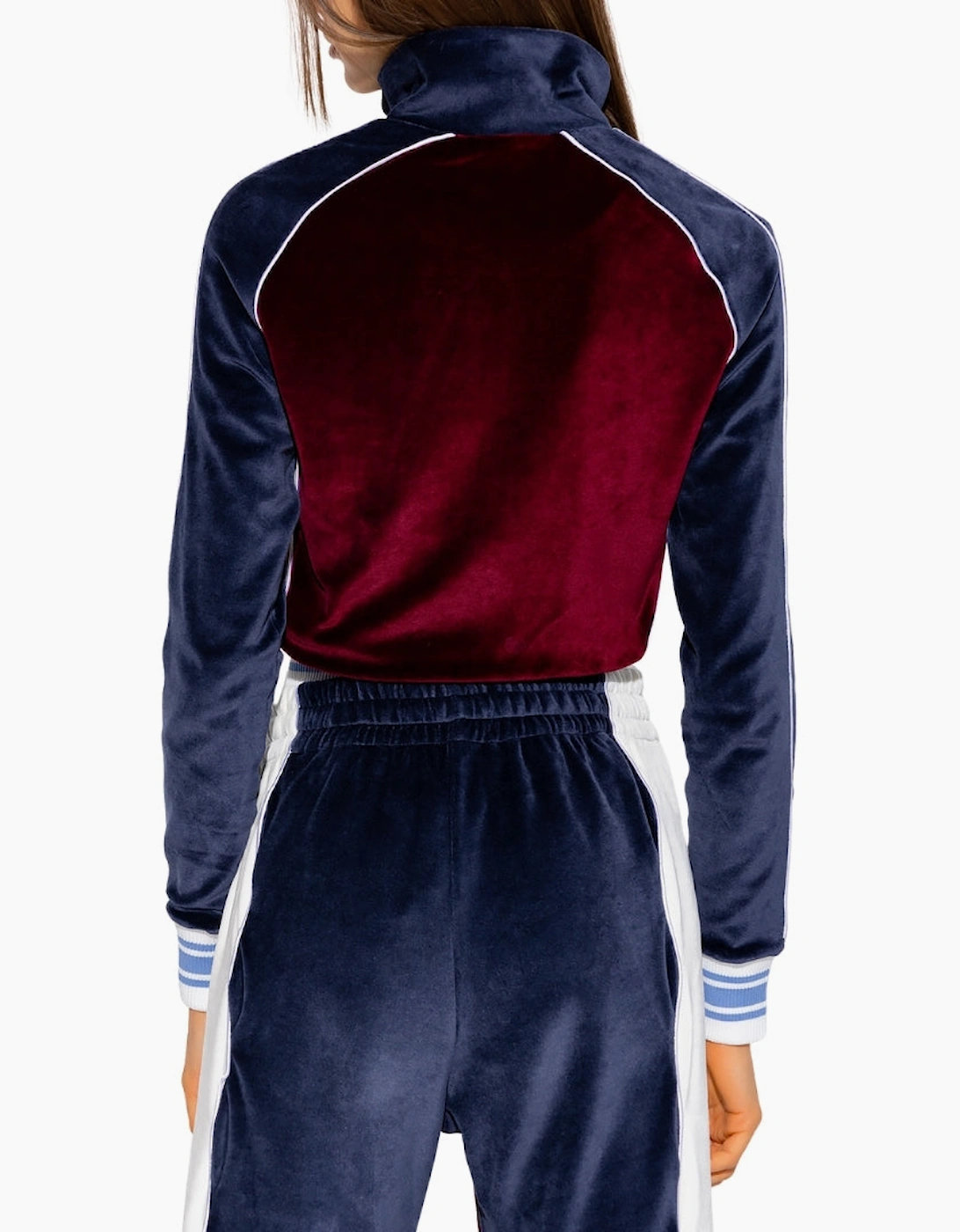 Panelled Track Top Burgundy Jacket