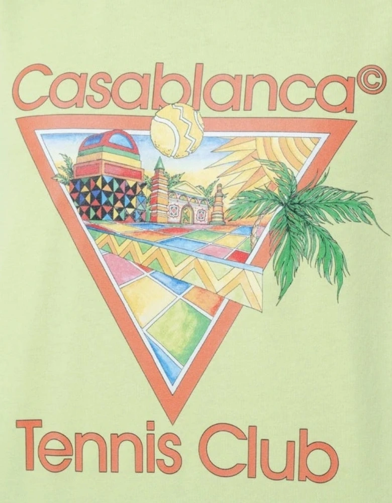 Casablanca Afro Cubism Tennis Club Pale Green T-Shirt