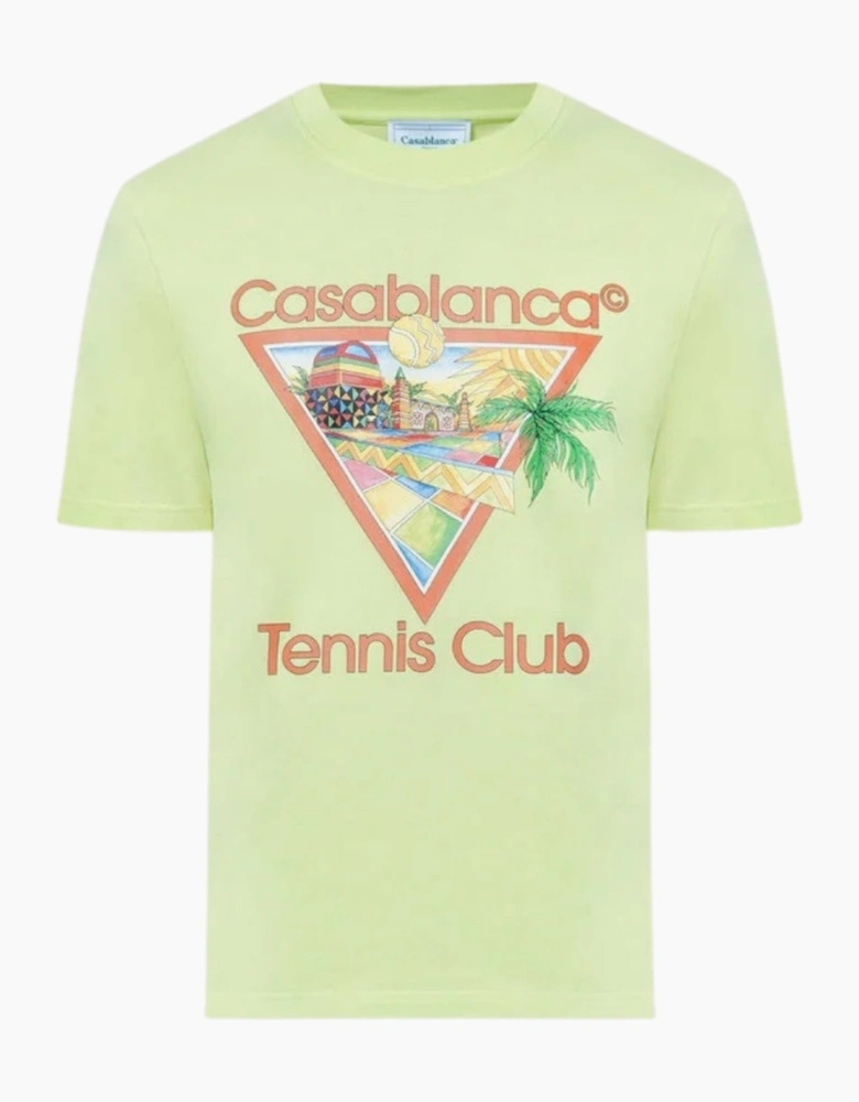 Casablanca Afro Cubism Tennis Club Pale Green T-Shirt