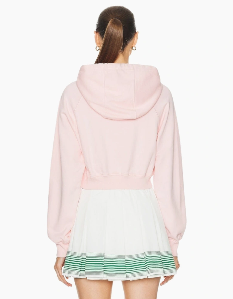 Printed Cropped Hoodie Afro Cubism Tennis Club Pale Pink Hoodies