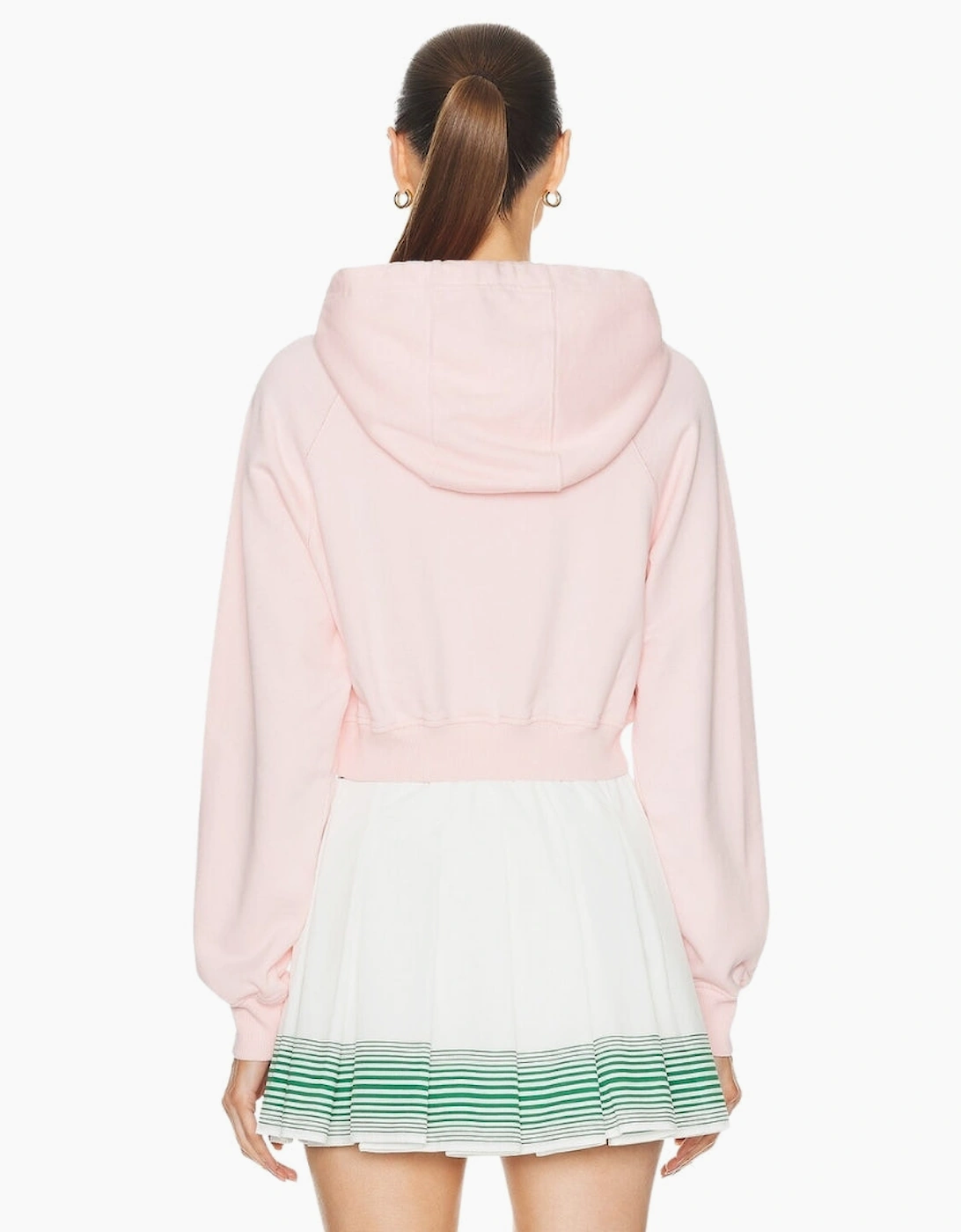 Printed Cropped Hoodie Afro Cubism Tennis Club Pale Pink Hoodies