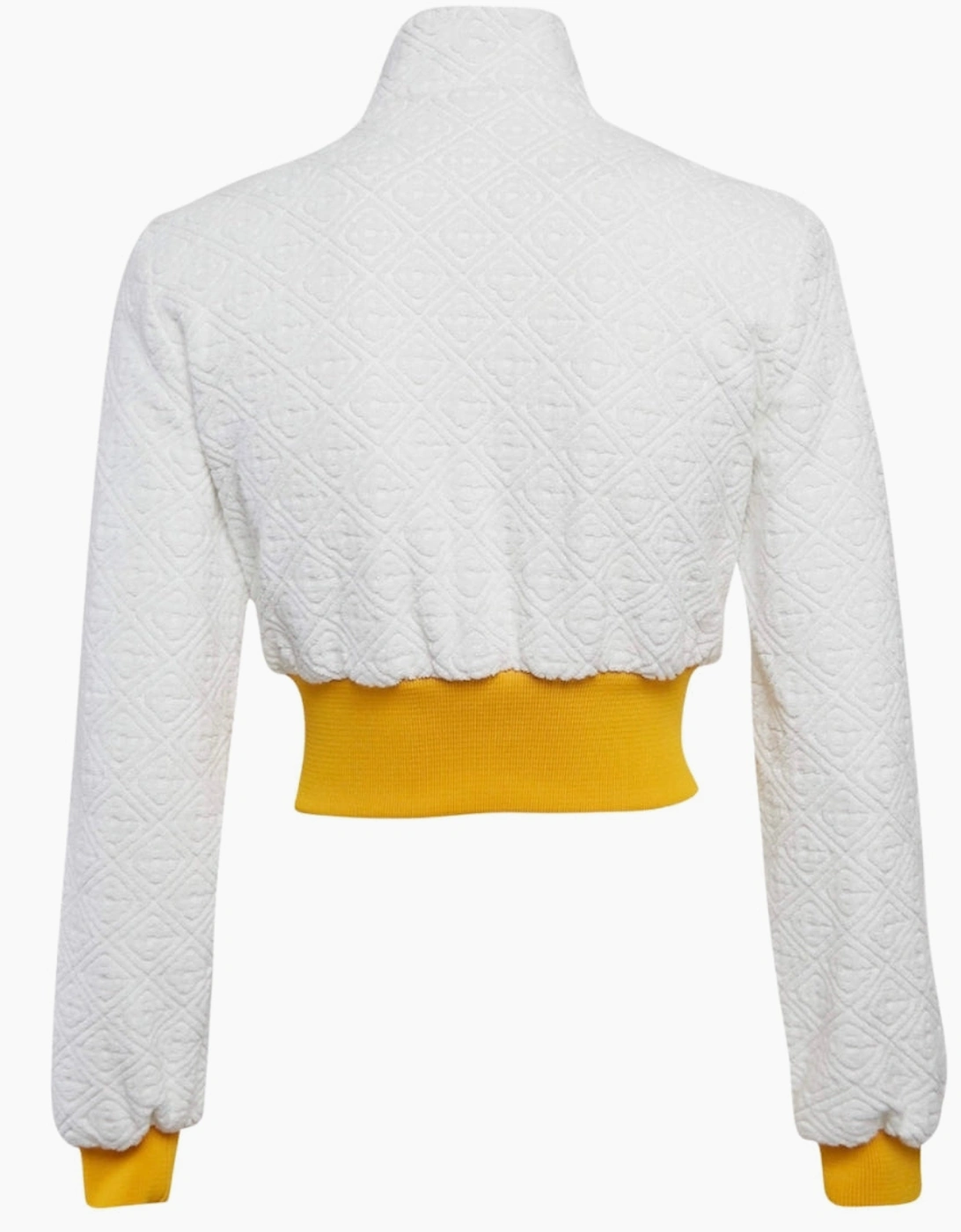Monogram Terry Zip Through Track Top White Jacket