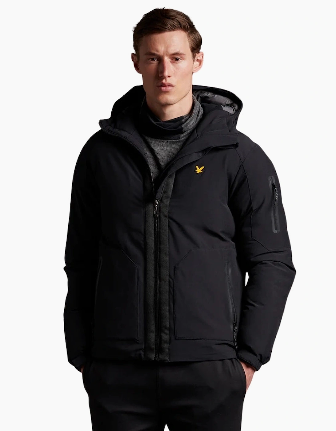 Lyle & Scott Black Cover Up Puffer Jacket, 5 of 4