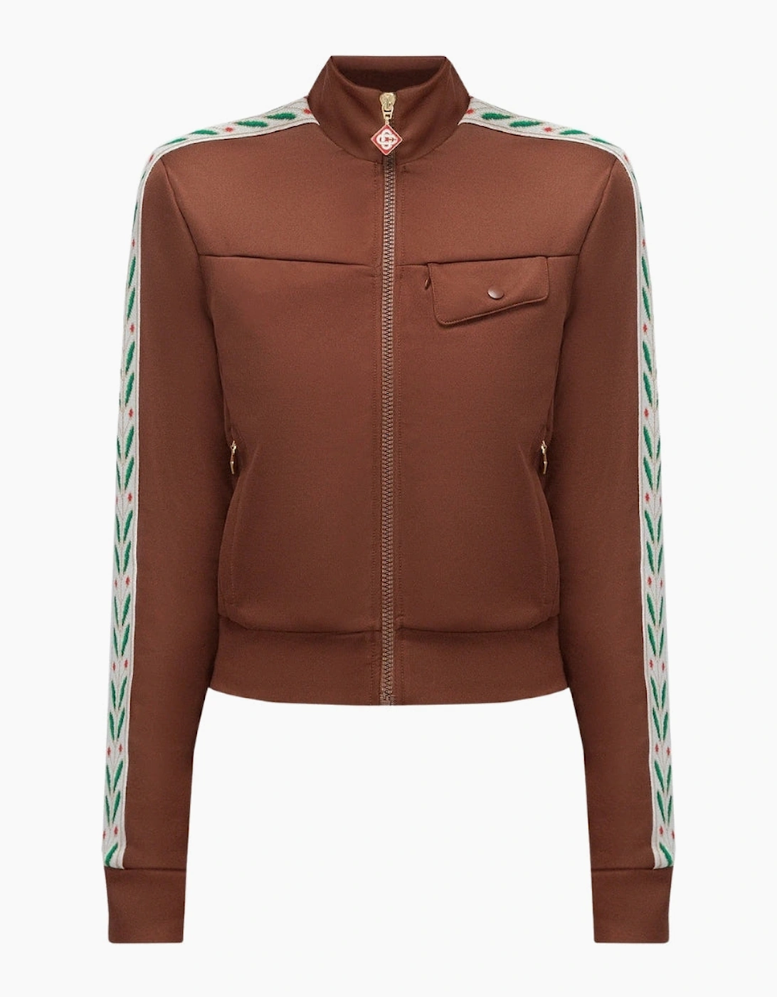 Casablanca Women's Brown Laurel Track Top Jackets  18/16 Xl