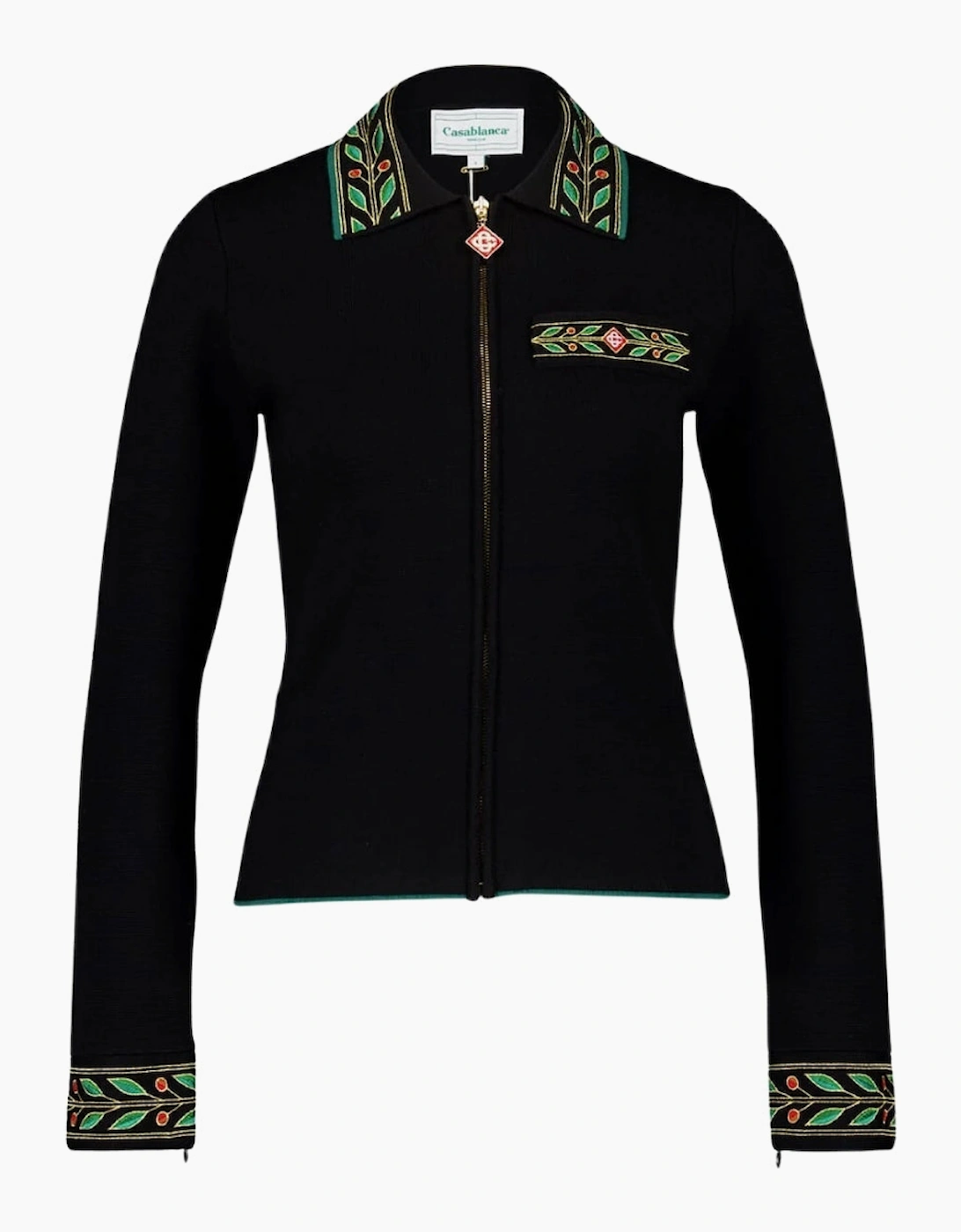 Casablanca Women's Black Embroidered Laurel Jackets  18/16 Xl
