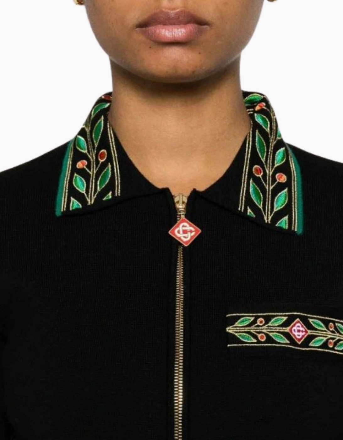 Embroidered Laurel Black Jackets
