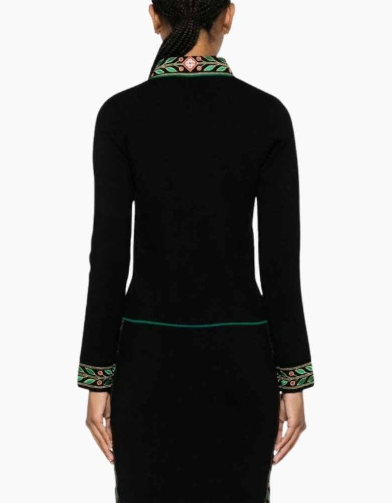 Embroidered Laurel Black Jackets