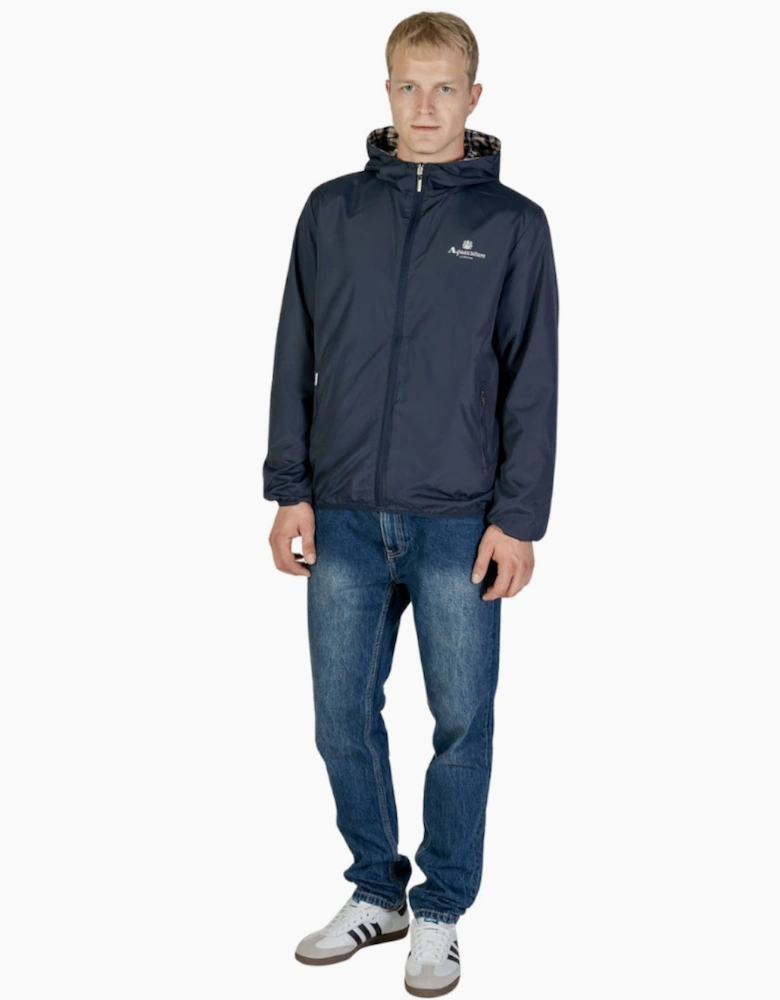 Active Sailor Check Reversible Navy Blue Jacket