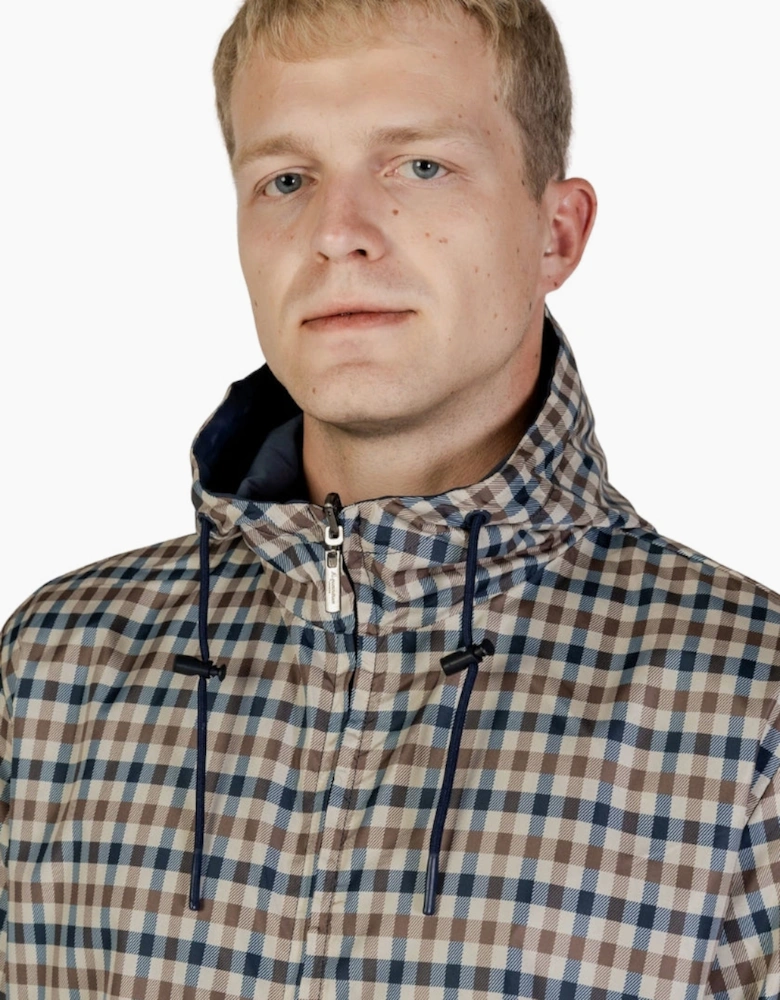 Active Sailor Check Reversible Navy Blue Jacket