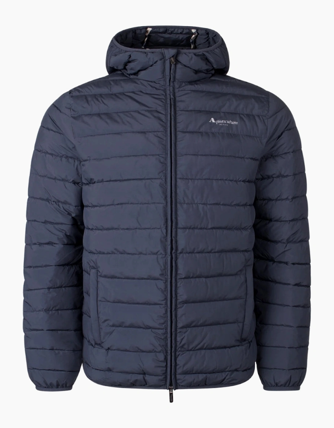 Aquascutum Men's Aquascutum Active Rlg Active 100 Gr Navy Blue Hooded Jacket