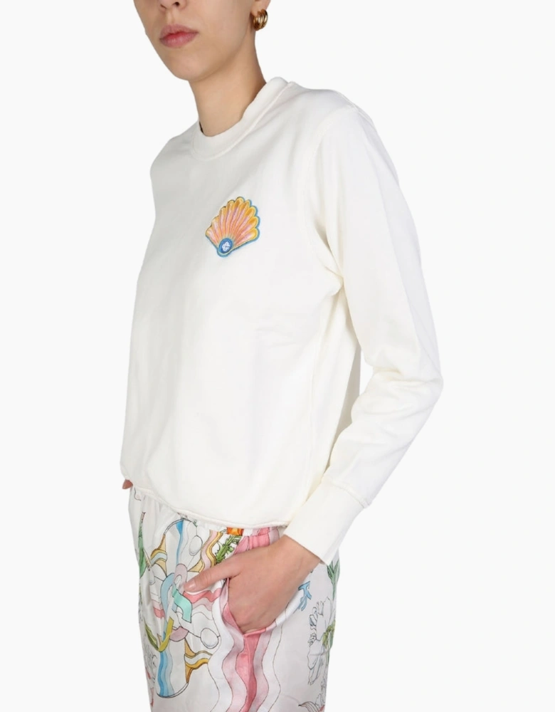 Embroidered Shell Off-White Sweatshirts