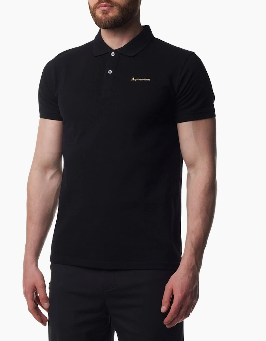 Active Cotton Polo Dry-Fit Black Polo Shirt