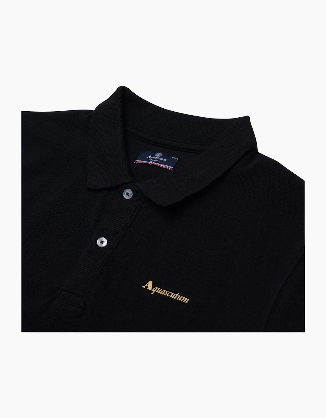 Active Cotton Polo Dry-Fit Black Polo Shirt