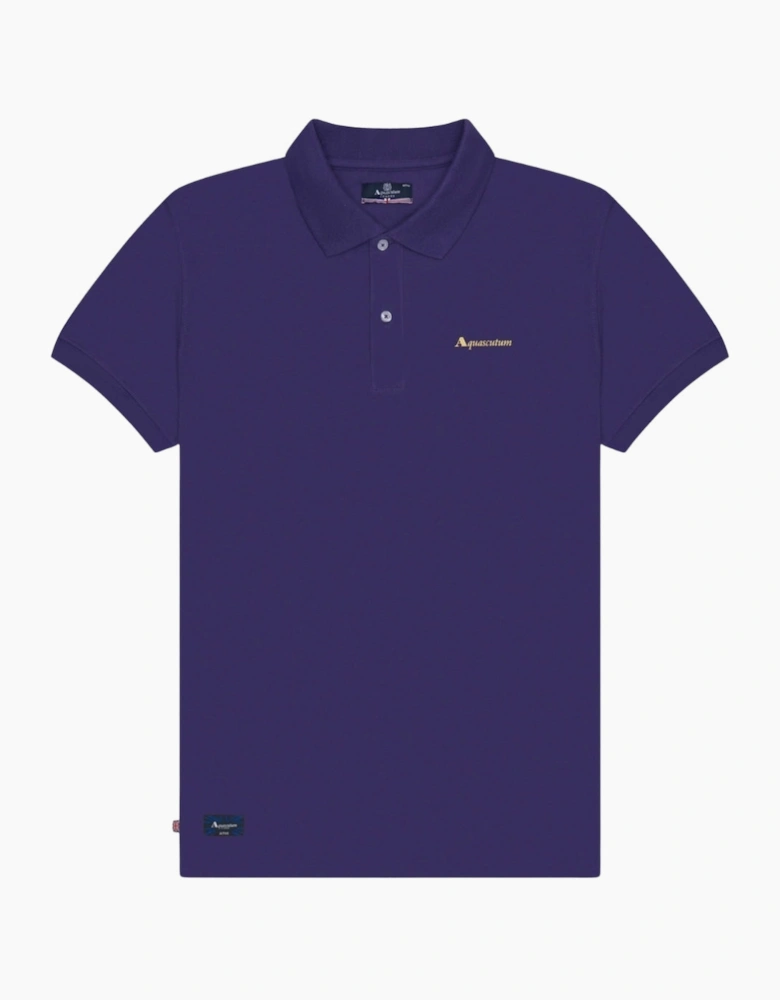Aquascutum Active Cotton Polo Dry-Fit Purple Polo Shirt