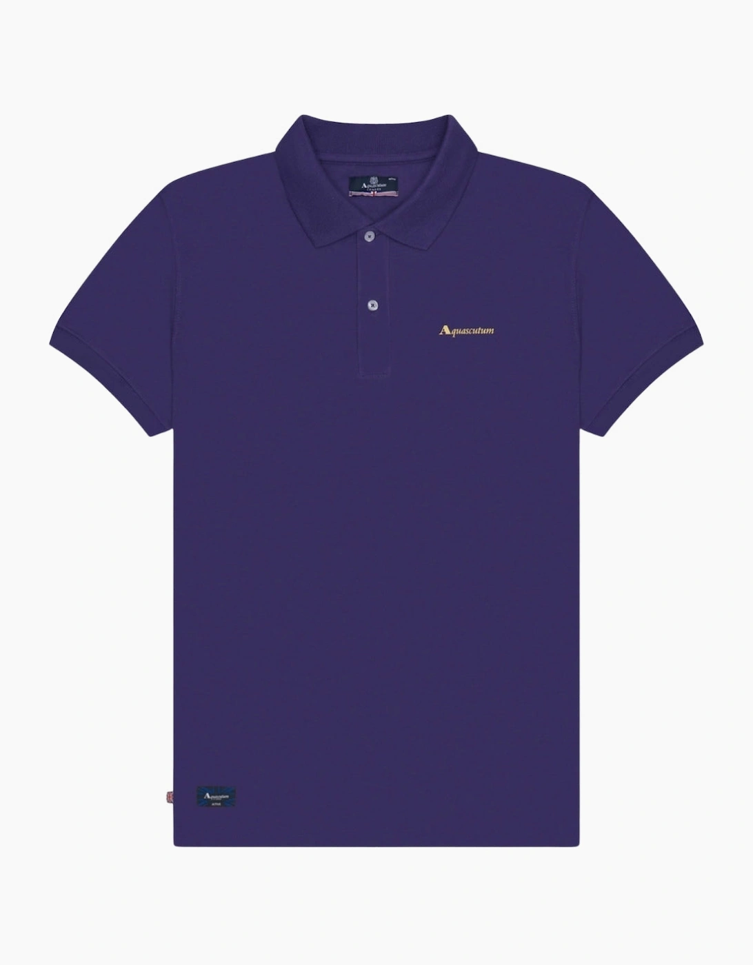 Aquascutum Active Cotton Polo Dry-Fit Purple Polo Shirt, 5 of 4