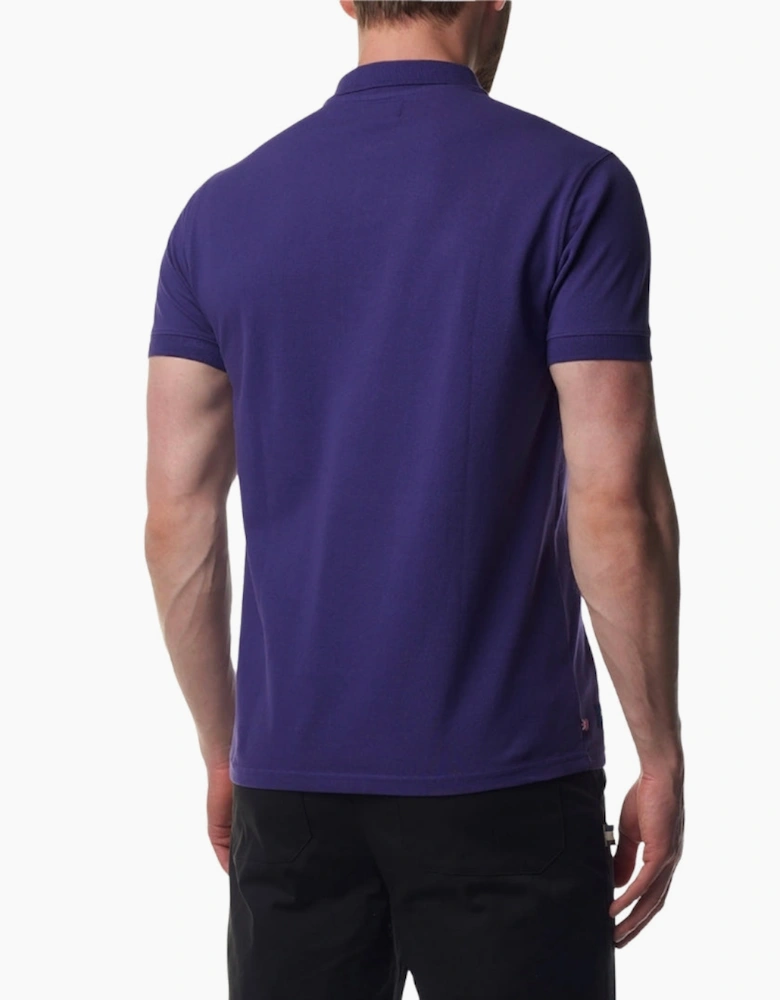 Aquascutum Active Cotton Polo Dry-Fit Purple Polo Shirt