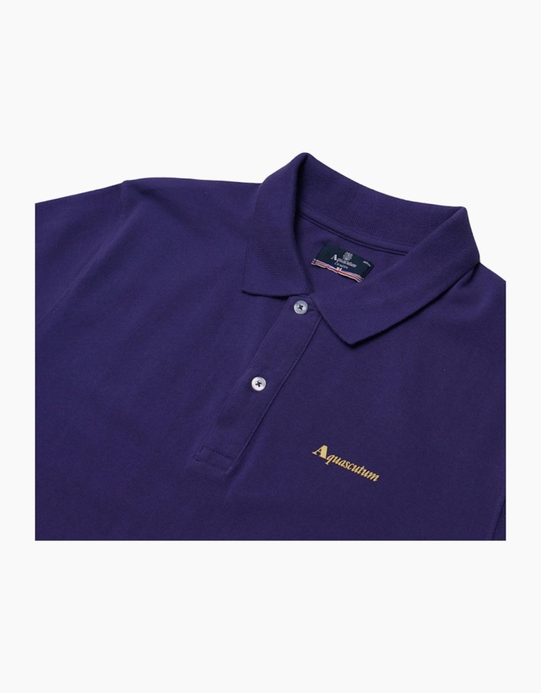 Aquascutum Active Cotton Polo Dry-Fit Purple Polo Shirt