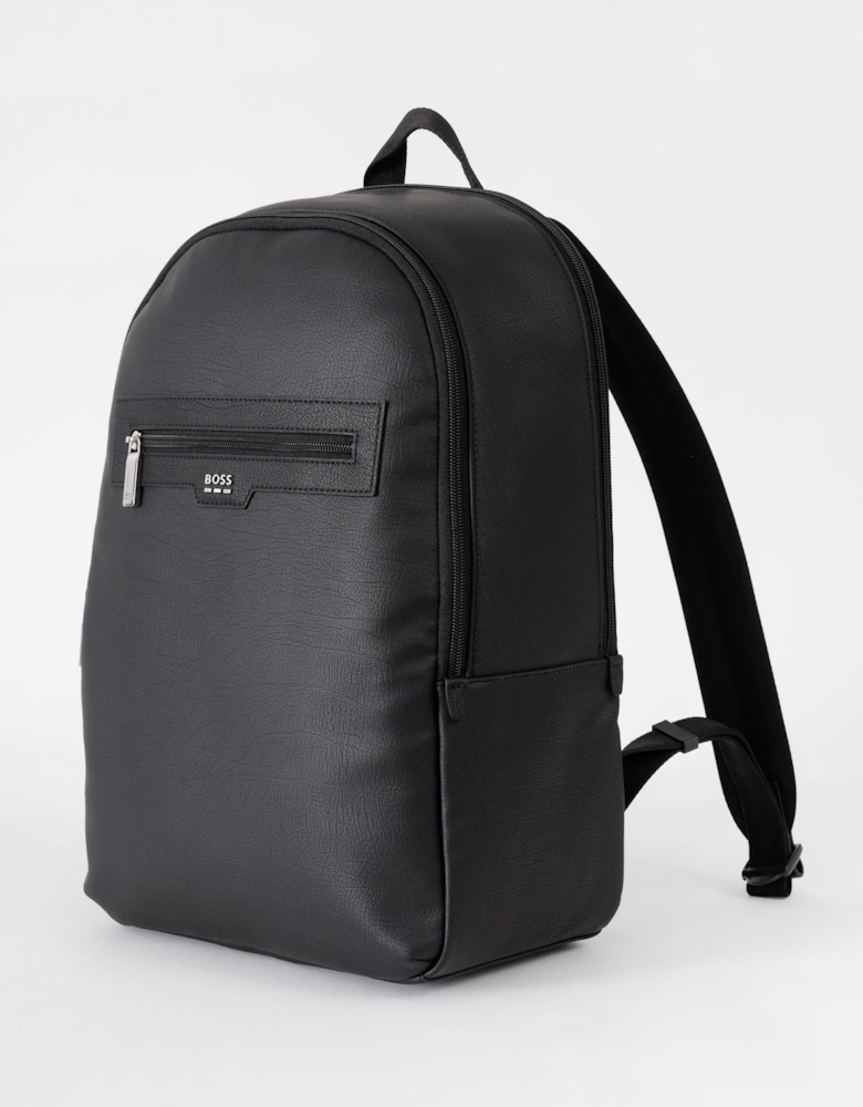 BOSS Orange Lewy Mens Faux Leather Backpack - Black 001