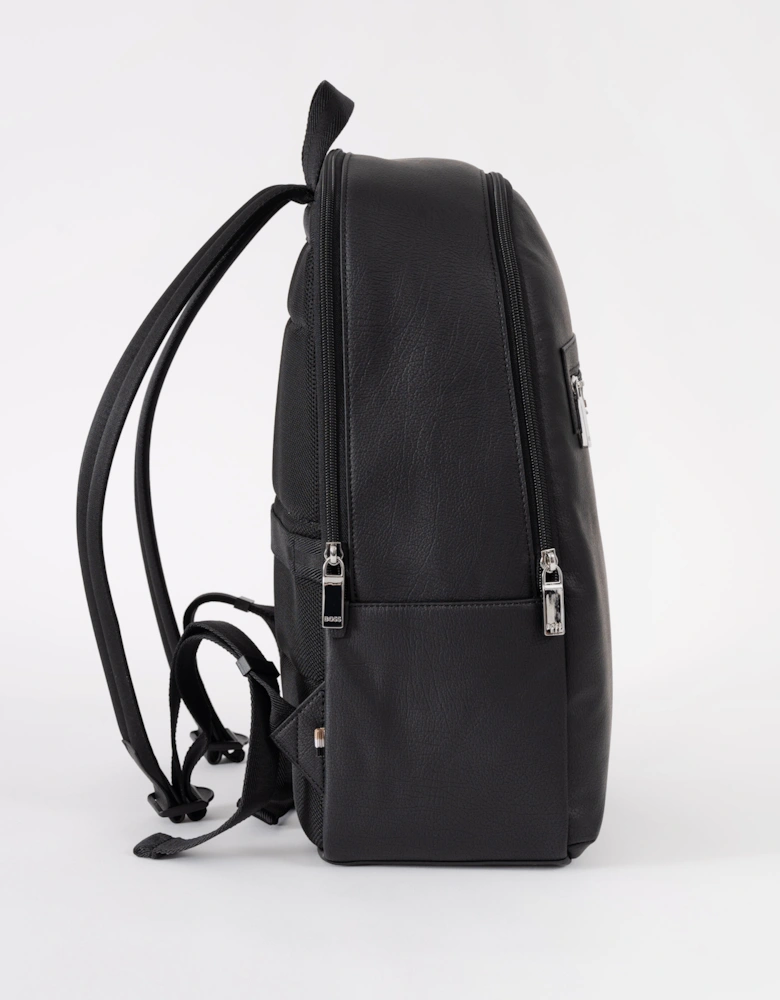 BOSS Orange Lewy Mens Faux Leather Backpack - Black 001