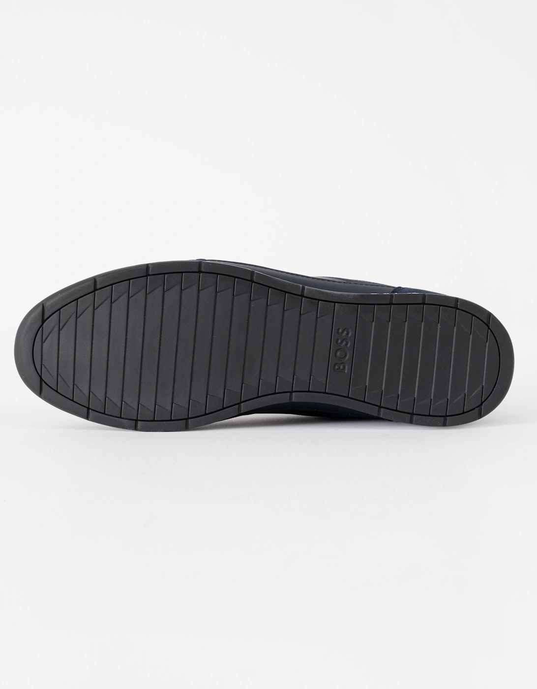 BOSS Orange Nitan Mens Mixed Material Trainers with Ridged Outsole - Dark Blue 401