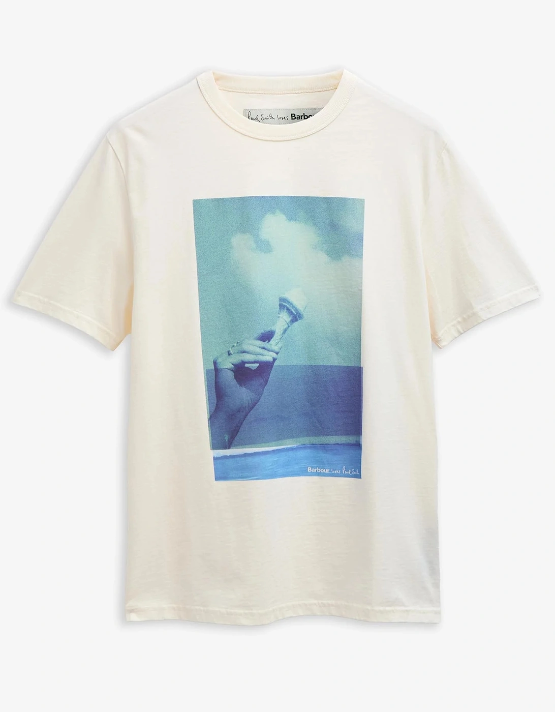 Paul Smith Loves Barbour Scoop T-Shirt - Whisper White