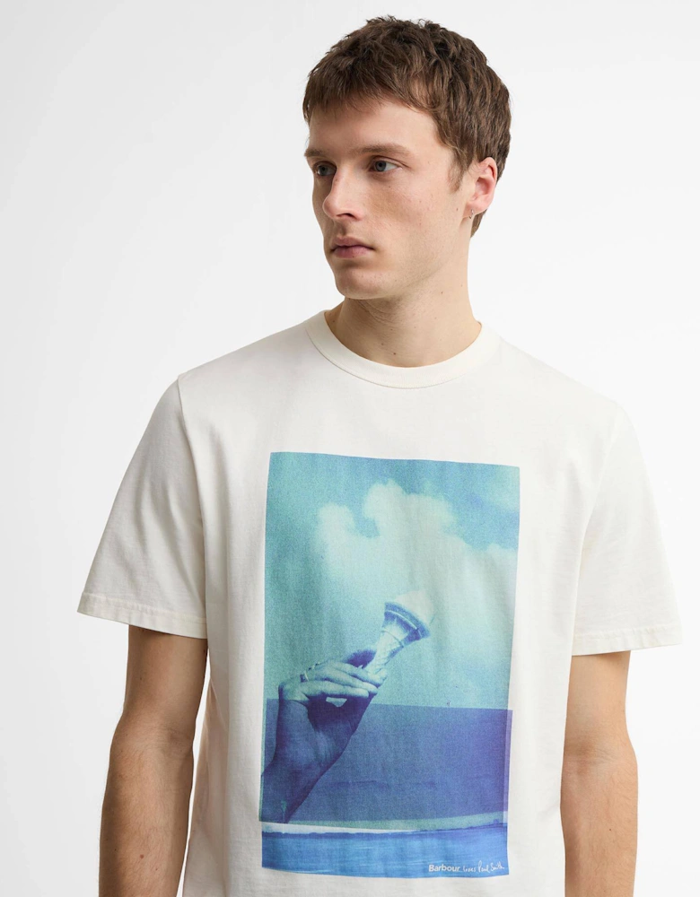 Paul Smith Loves Barbour Scoop T-Shirt - Whisper White
