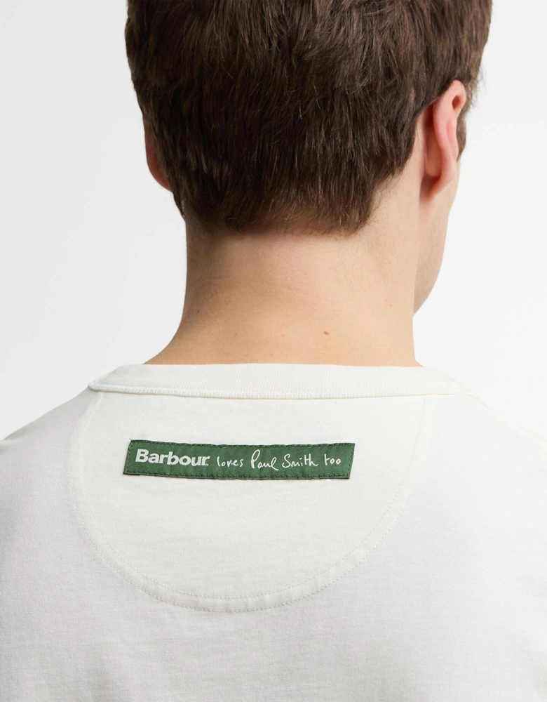 Paul Smith Loves Barbour Scoop T-Shirt - Whisper White