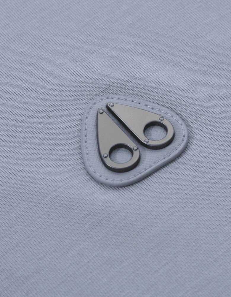 Crescent Metal Logo Regular Fit Jet Stream Blue T-Shirt