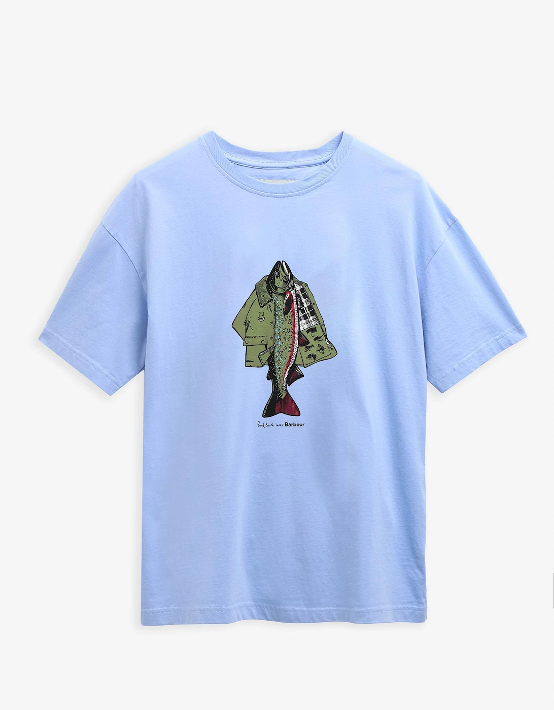 Paul Smith Loves Barbour Fishing Jacket T-Shirt - Mid Blue