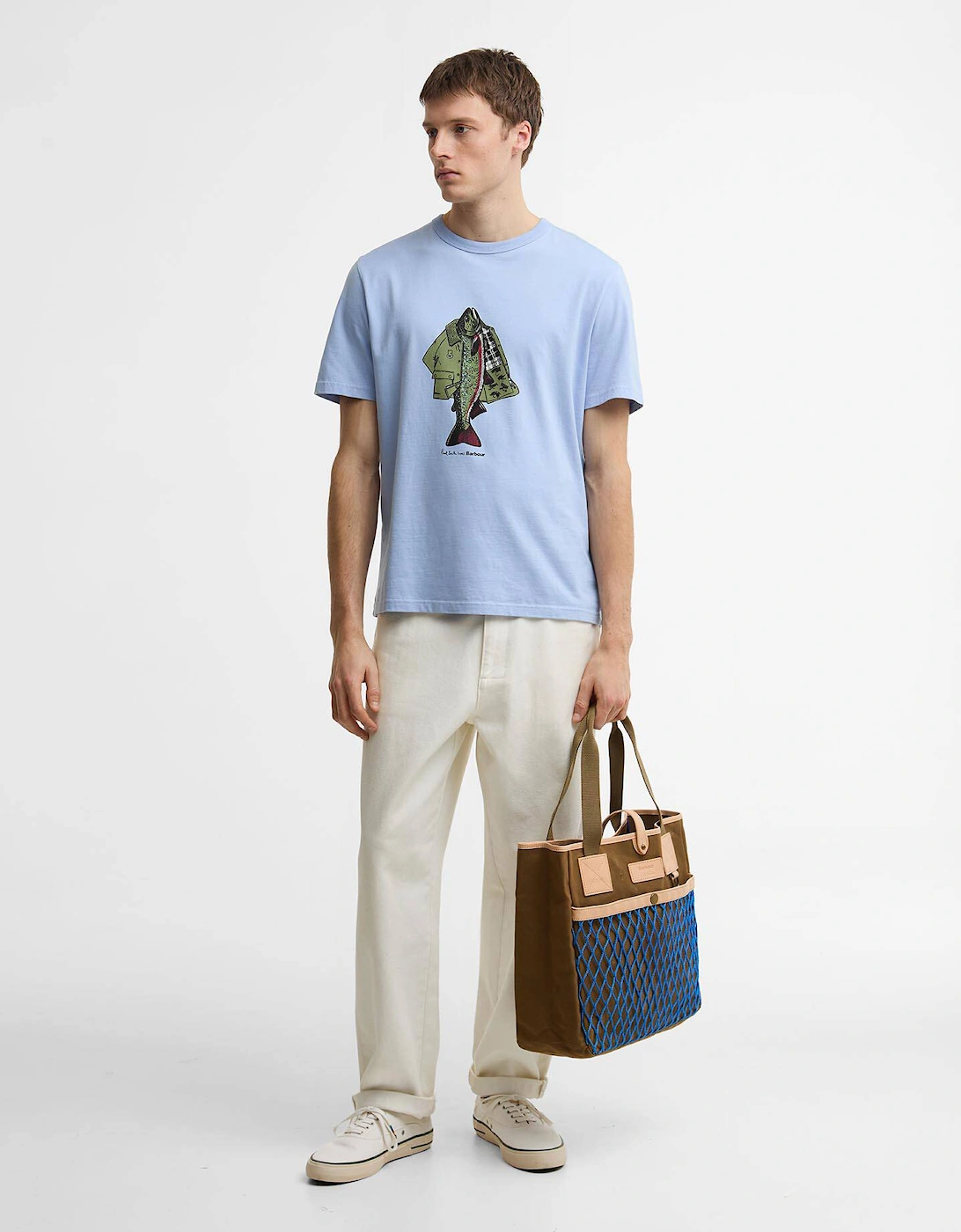Paul Smith Loves Barbour Fishing Jacket T-Shirt - Mid Blue