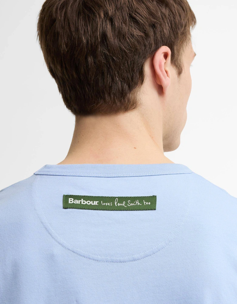 Paul Smith Loves Barbour Fishing Jacket T-Shirt - Mid Blue